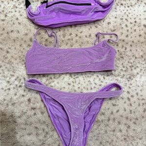 Purple Triangl Bikini Set
